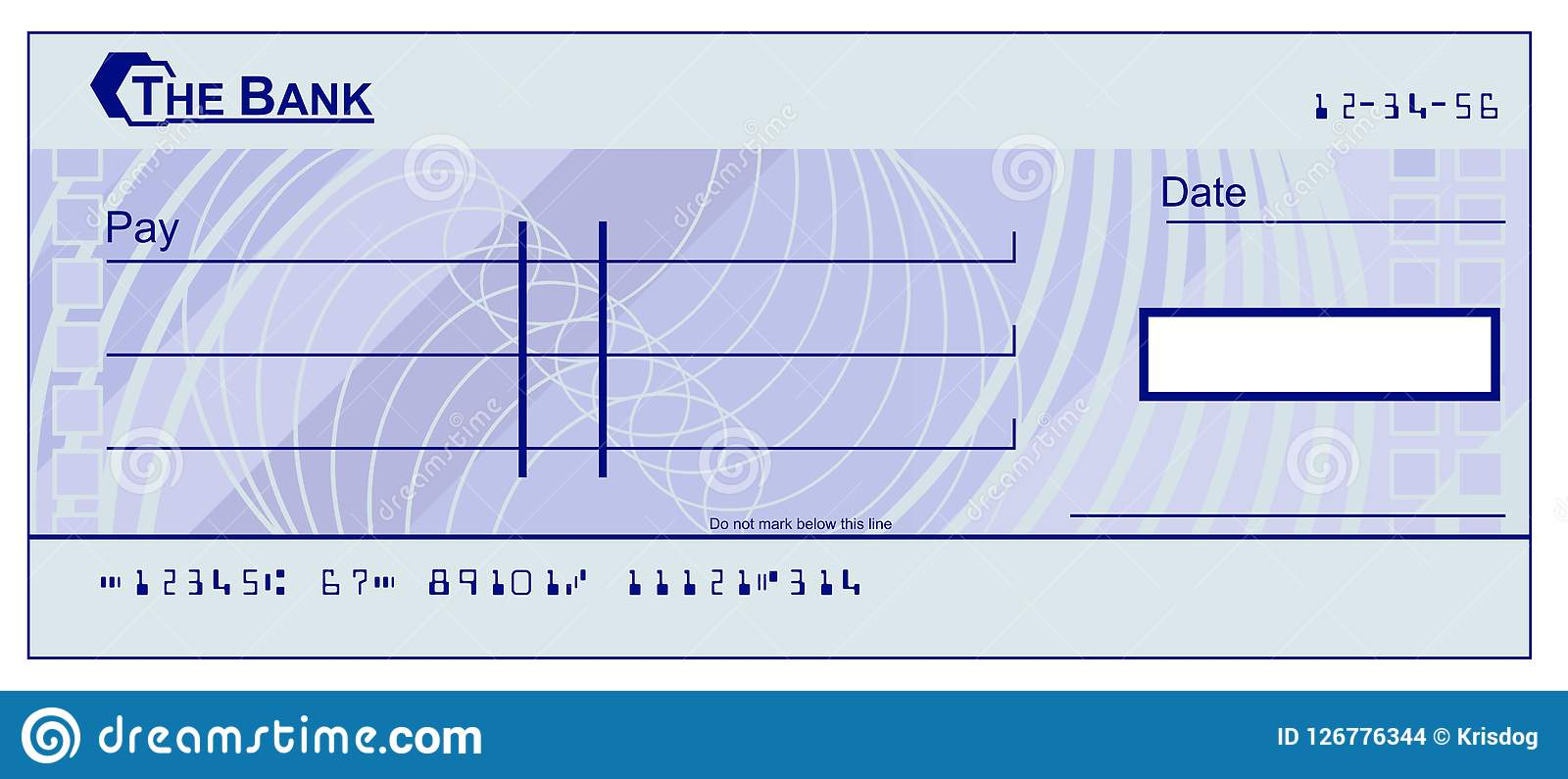 Blank Cheque Stock Vector. Illustration Of Design, Blue With Regard To Blank Cheque Template Download Free