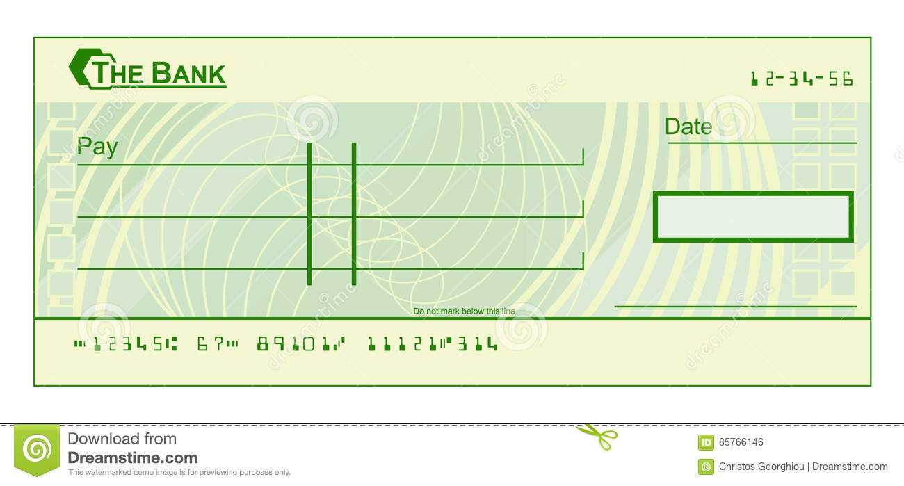 Blank Cheque Stock Vector. Illustration Of Document, Cheque Inside Blank Cheque Template Download Free