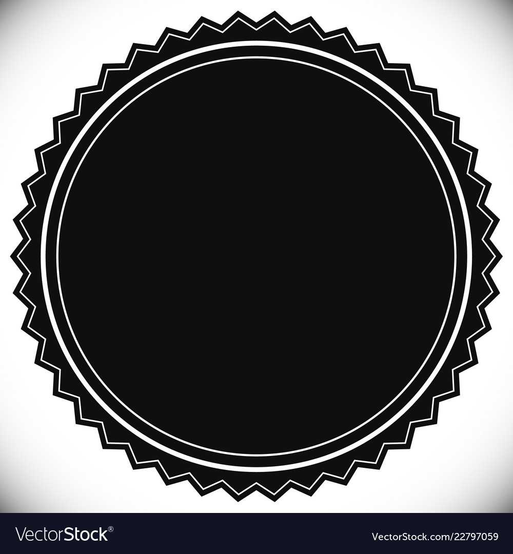 Blank Empty Stamp Seal Or Badge Template Intended For Blank Seal Template