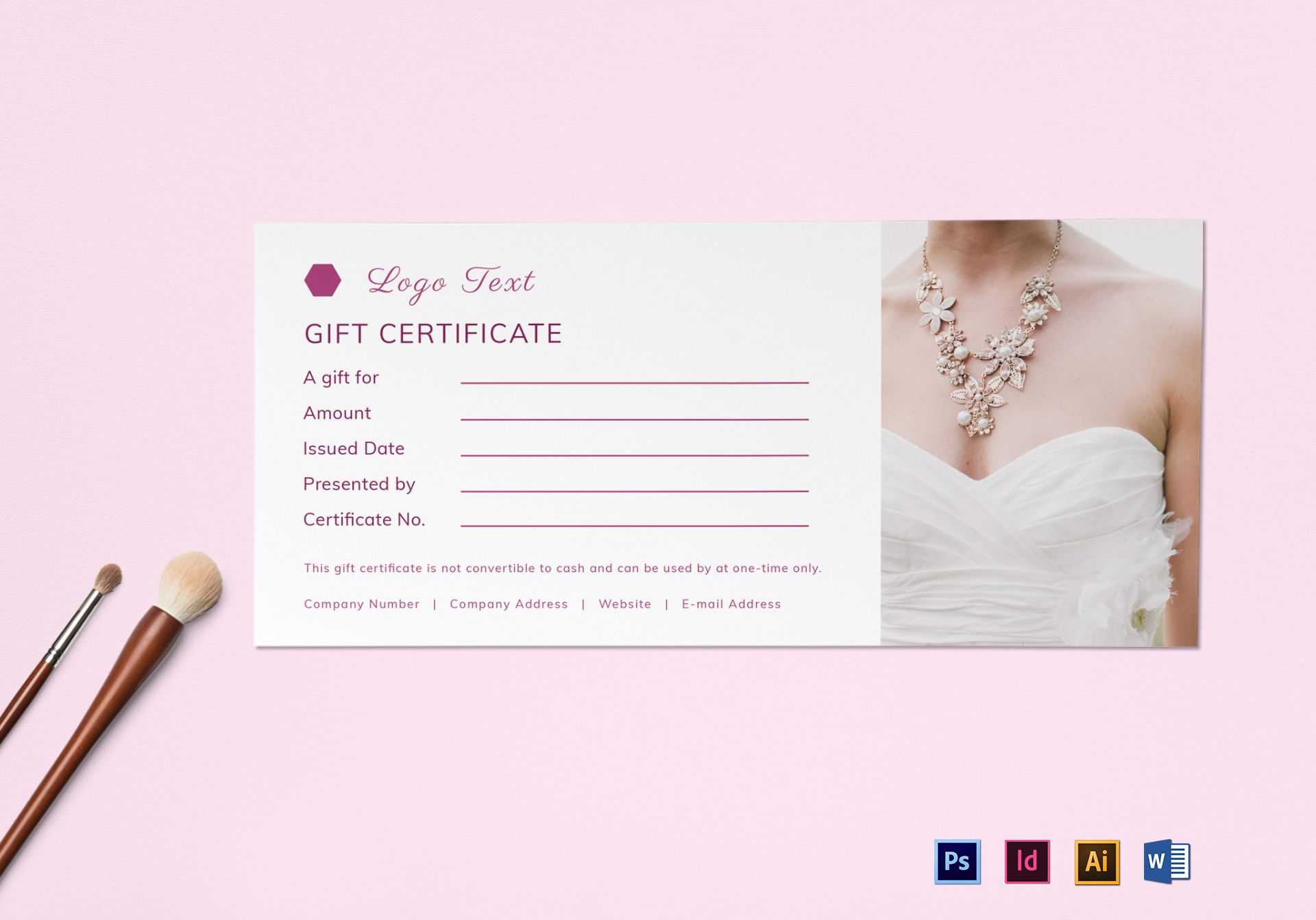 Blank Gift Certificate Template Within Gift Certificate Template Indesign