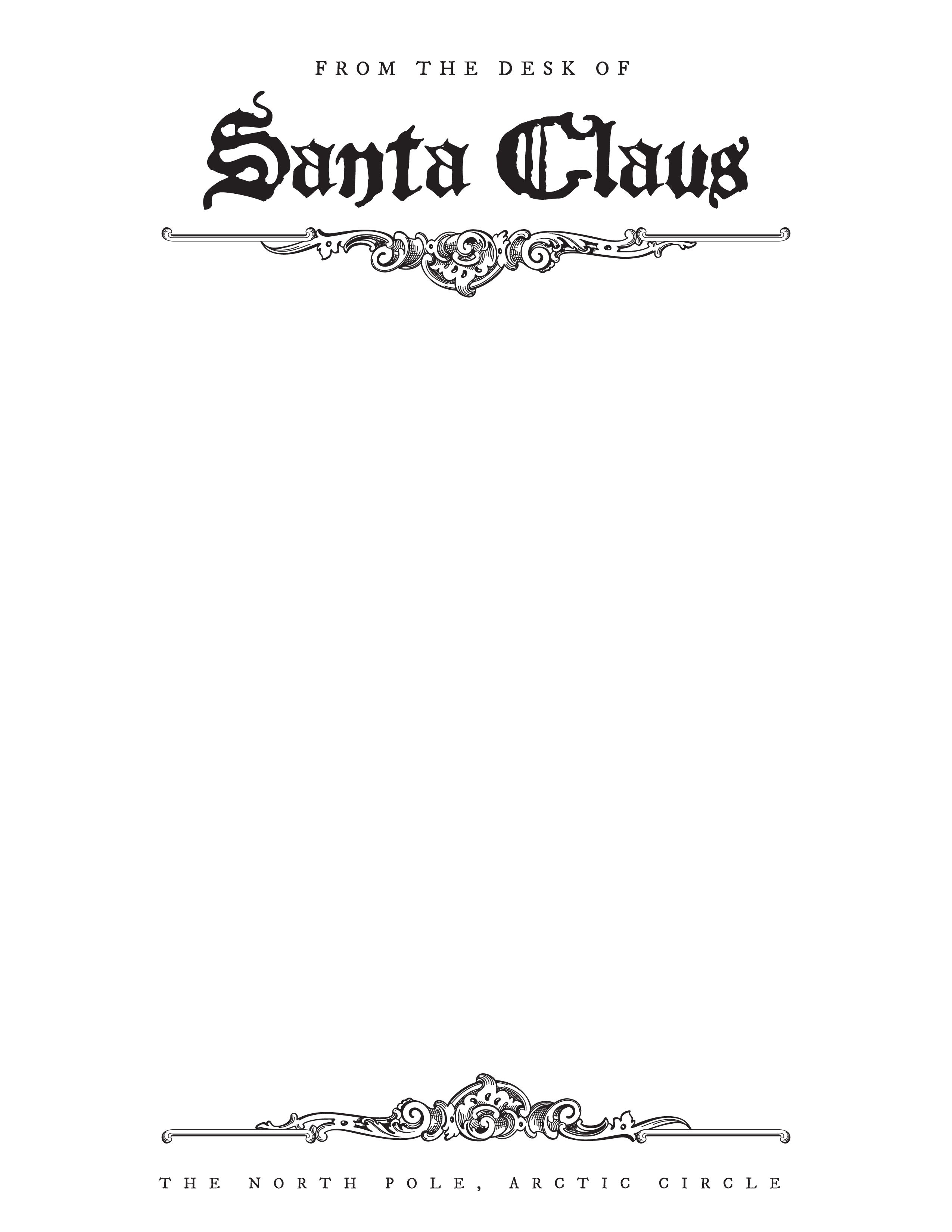 Blank Letters From Santa Claus Template | Letters From Santa Within Blank Letter From Santa Template