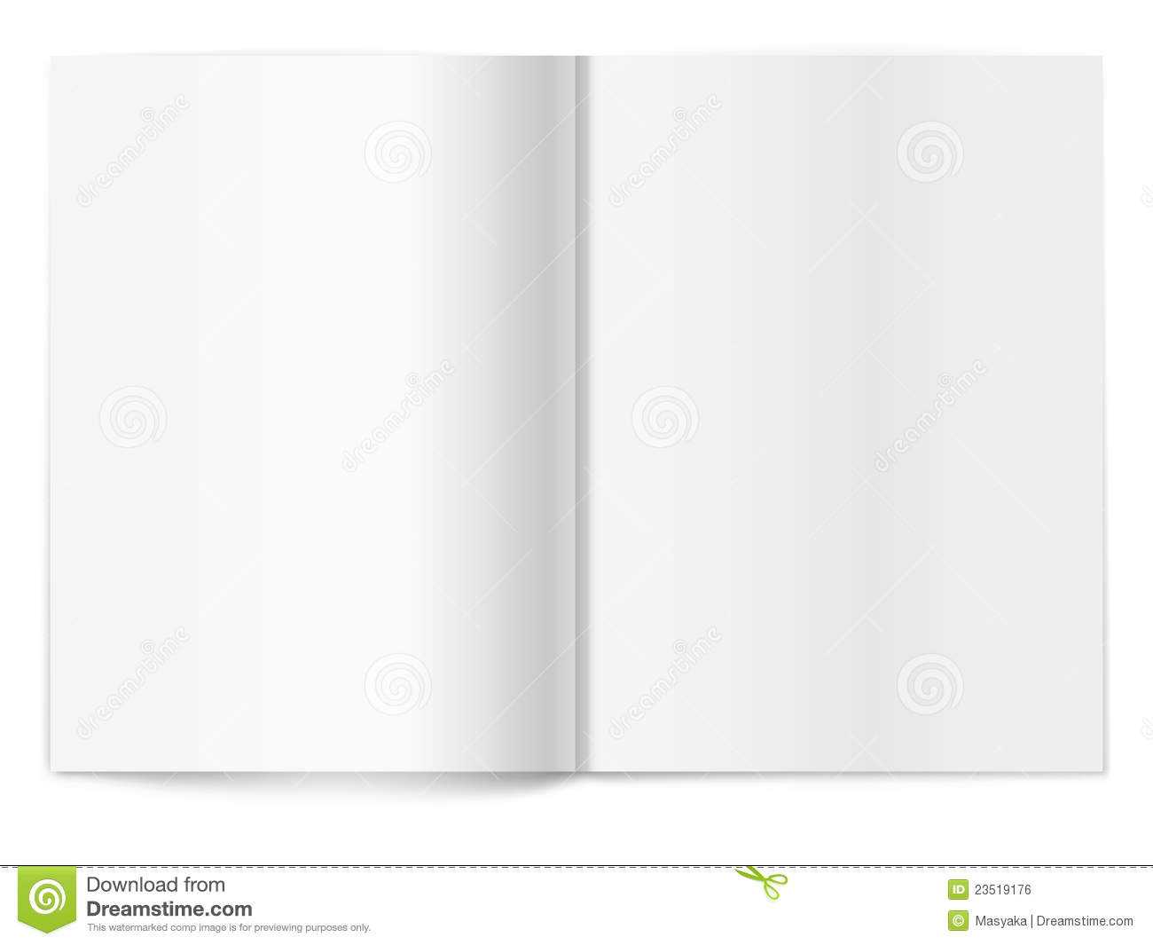 Blank Magazine Spread. Template For Design Stock Vector Pertaining To Blank Magazine Spread Template