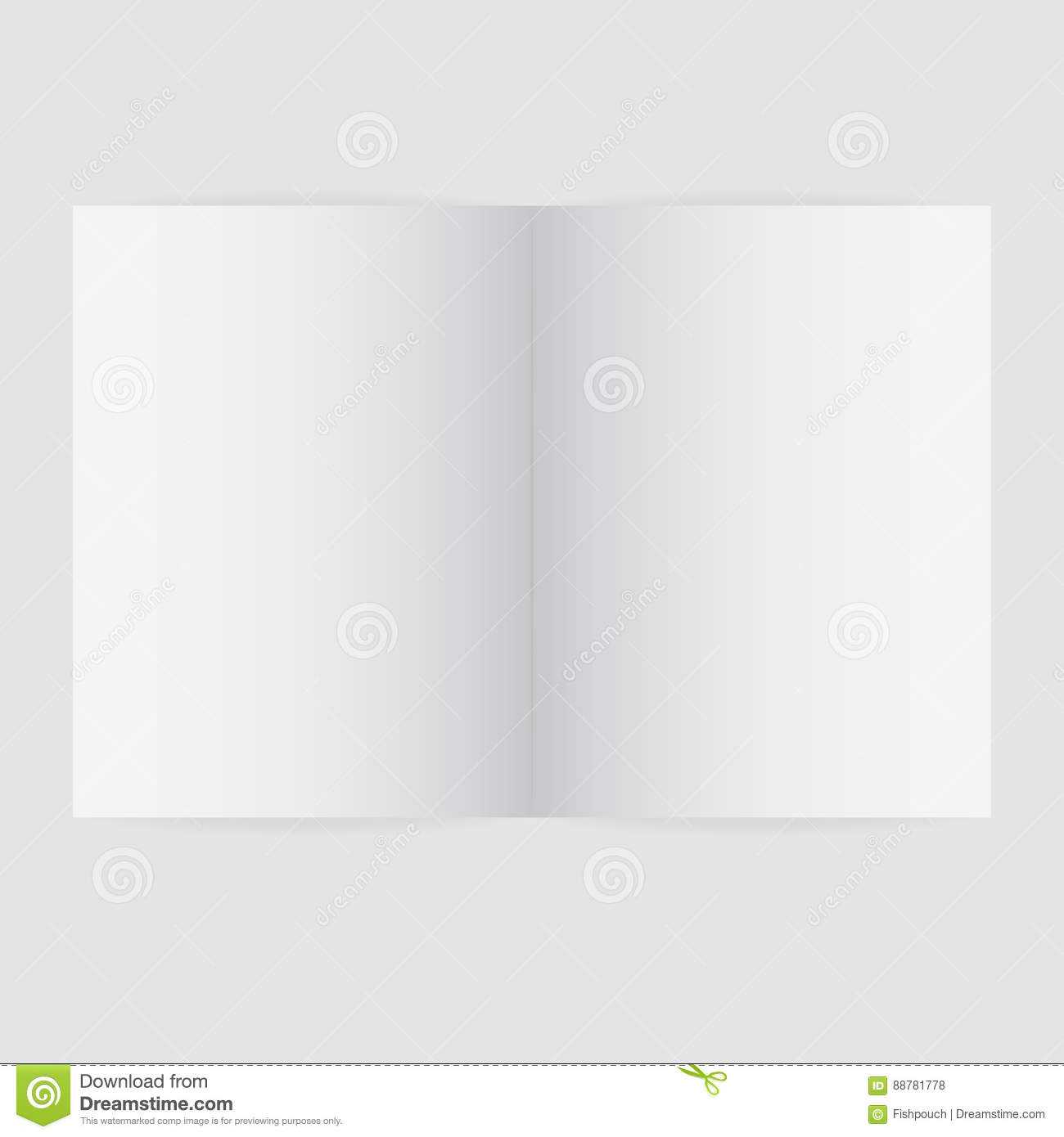 Blank Magazine Spread Template Vector Illustration With Blank Magazine Spread Template