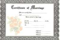 Blank Marriage Certificates | Download Blank Marriage pertaining to Blank Marriage Certificate Template