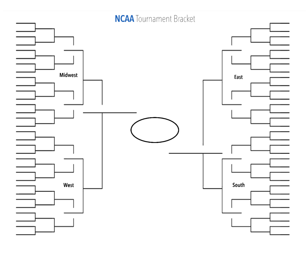 Blank Ncaa Tournament Brackets To Print For Men's March With Blank Ncaa Bracket Template