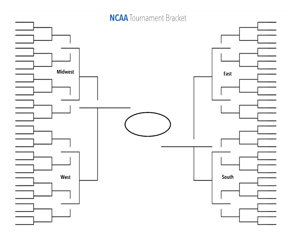 Blank Ncaa Tournament Brackets To Print For Men's March With Blank Ncaa Bracket Template