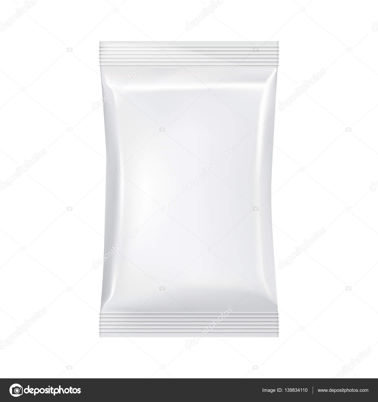 Blank Packaging Template Mockup Isolated On White. — Stock Throughout Blank Packaging Templates