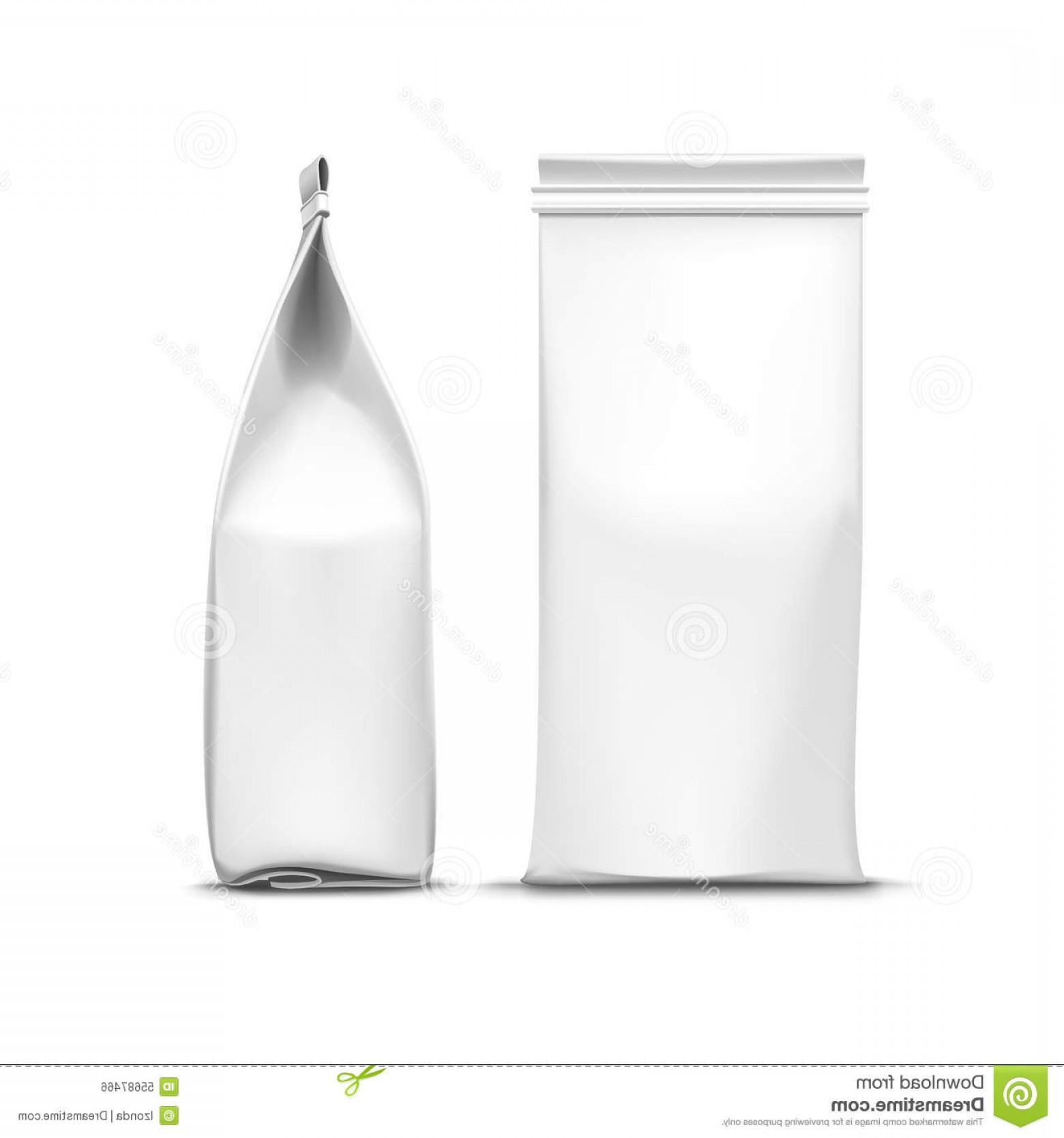 Blank Paper Bag Template White Cardboard Package Coffee Tea Within Blank Packaging Templates