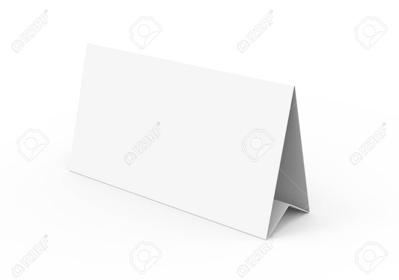 Blank Paper Tent Template, White Tent Card With Empty Space In.. Pertaining To Blank Tent Card Template