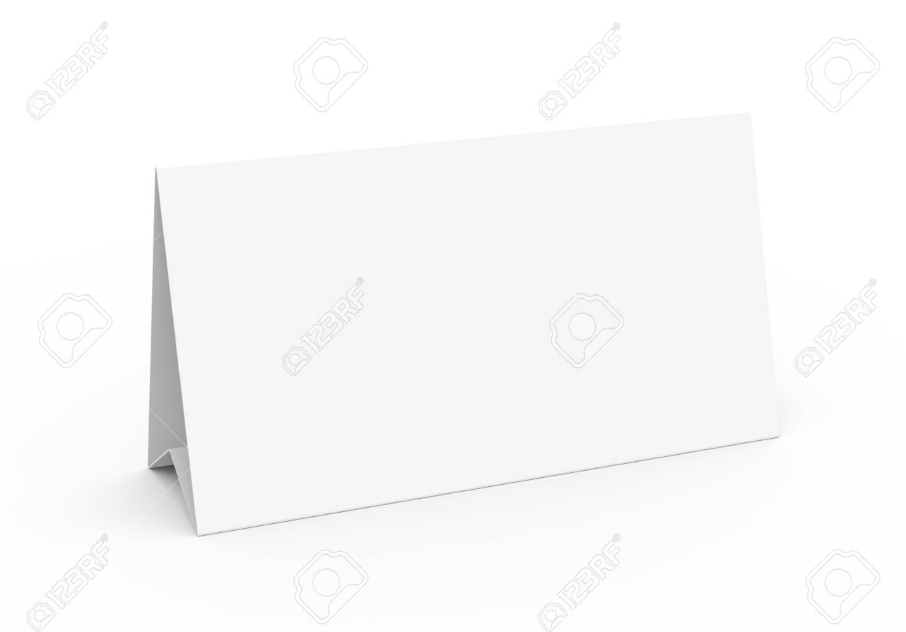 Blank Paper Tent Template, White Tent Card With Empty Space In.. Throughout Blank Tent Card Template