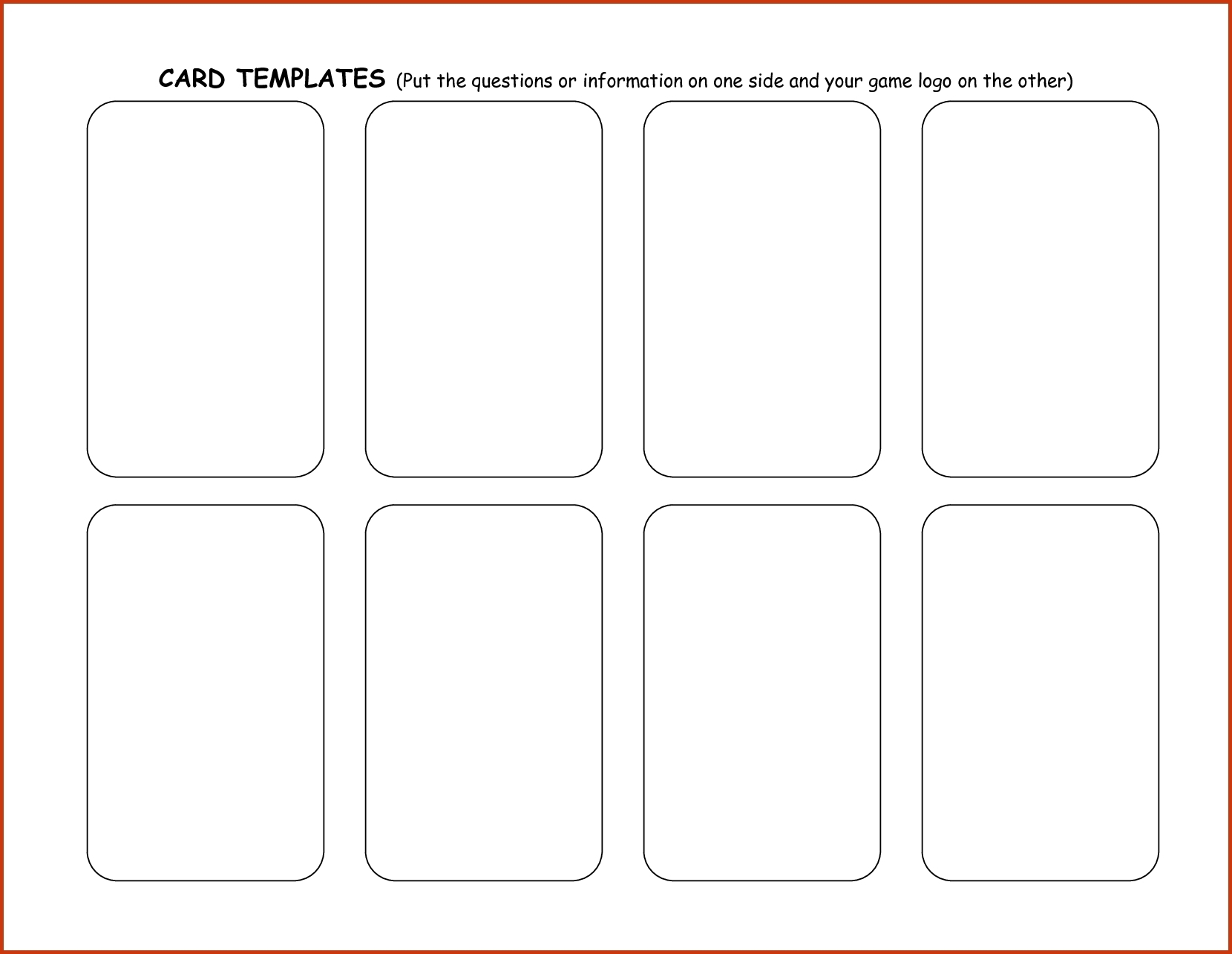 Blank Playing Card Template | Theveliger With Regard To Blank Playing Card Template