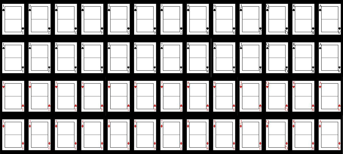 Blank Playing Card Template | Valentine | Blank Playing Inside Deck Of Cards Template