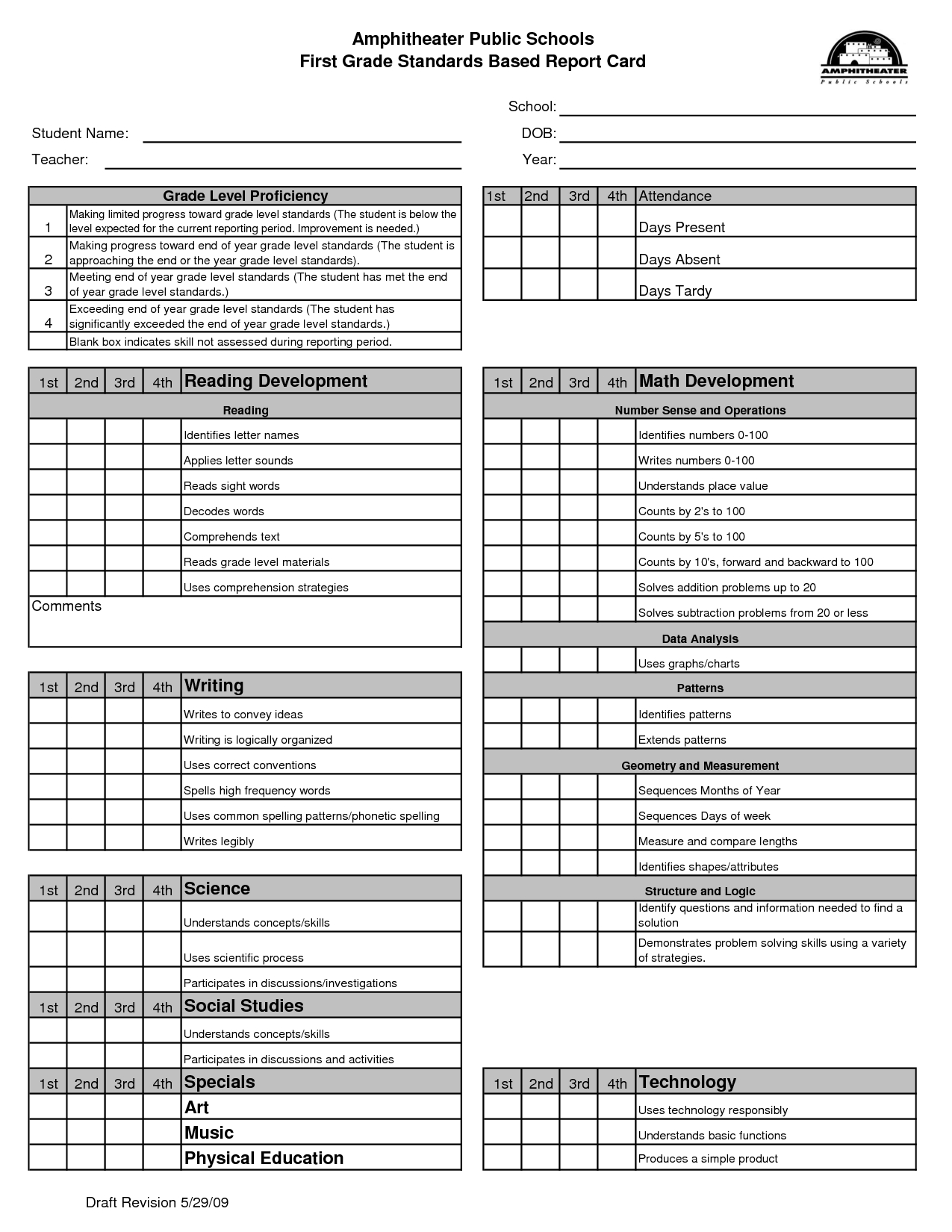 Blank Report Card Template | School Report Card, Report Card Intended For High School Student Report Card Template