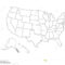 Blank Similar Usa Map On White Background. United States Of Inside Blank Template Of The United States