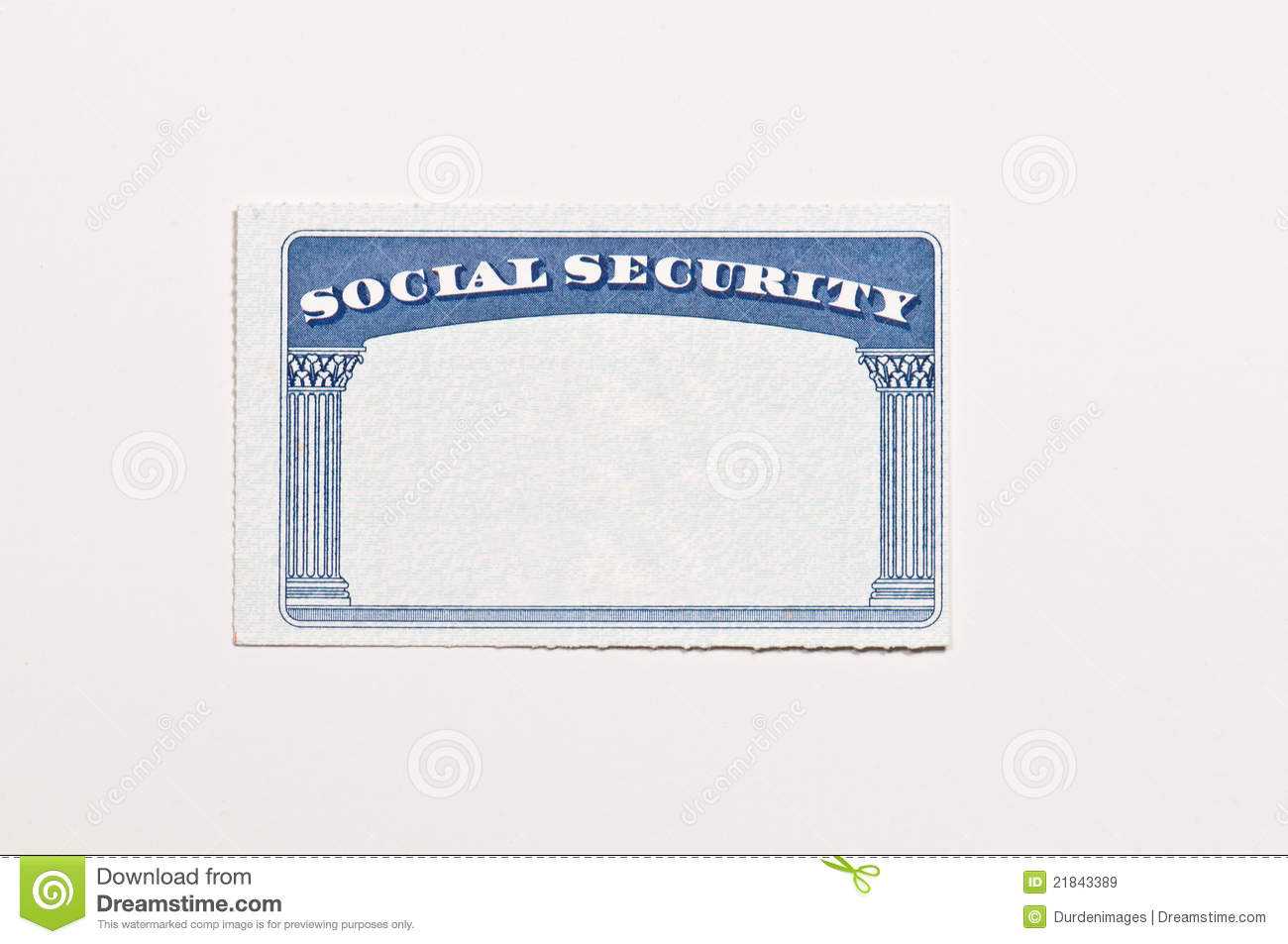 Blank Social Security Card Stock Image. Image Of Document In Ss Card Template