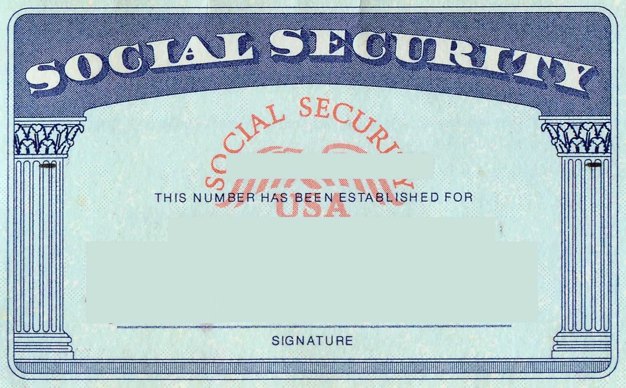 Blank Social Security Card Template | Social Security Card Inside Social Security Card Template Free