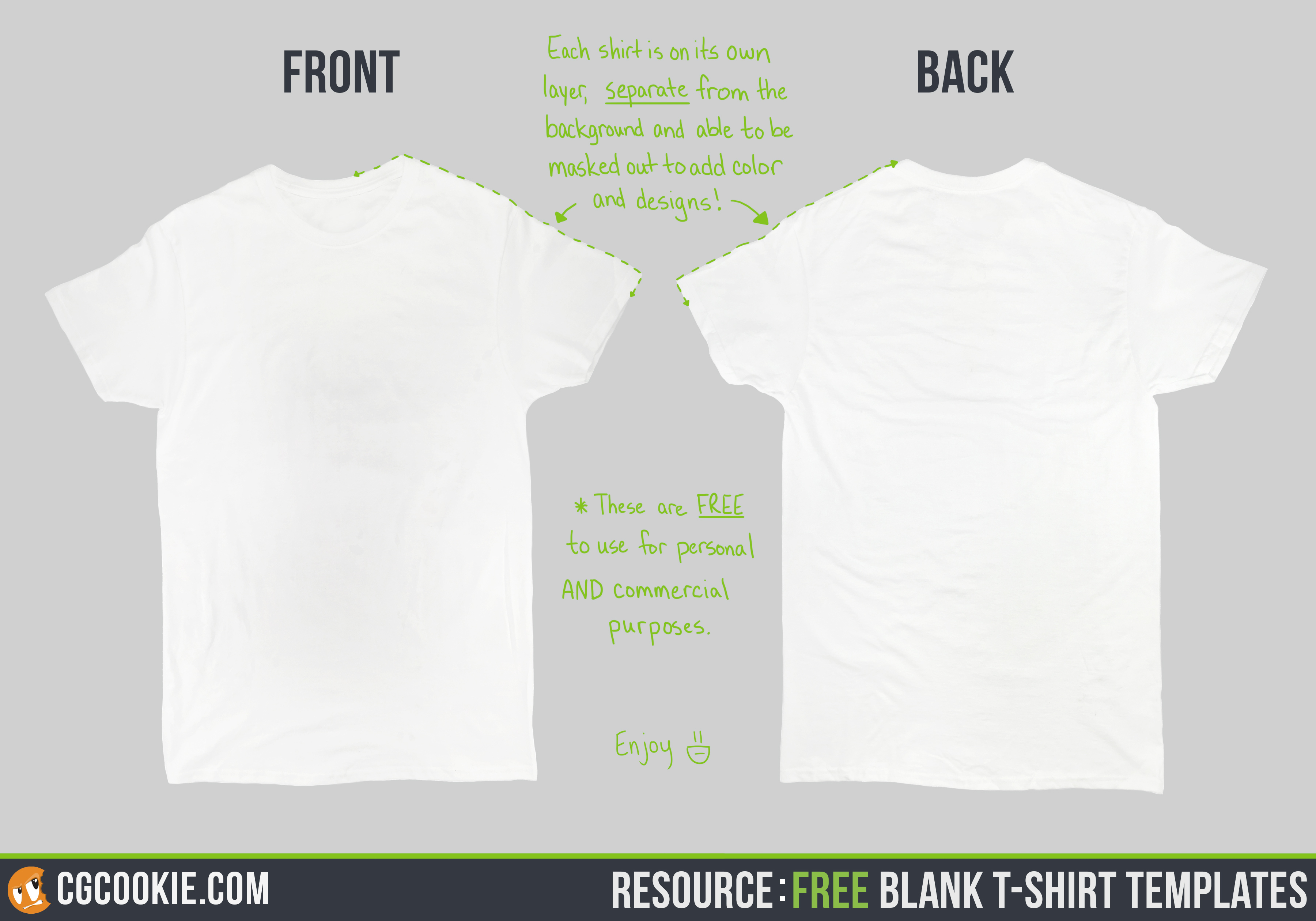 Blank T Shirt – Cg Cookie In Blank T Shirt Design Template Psd