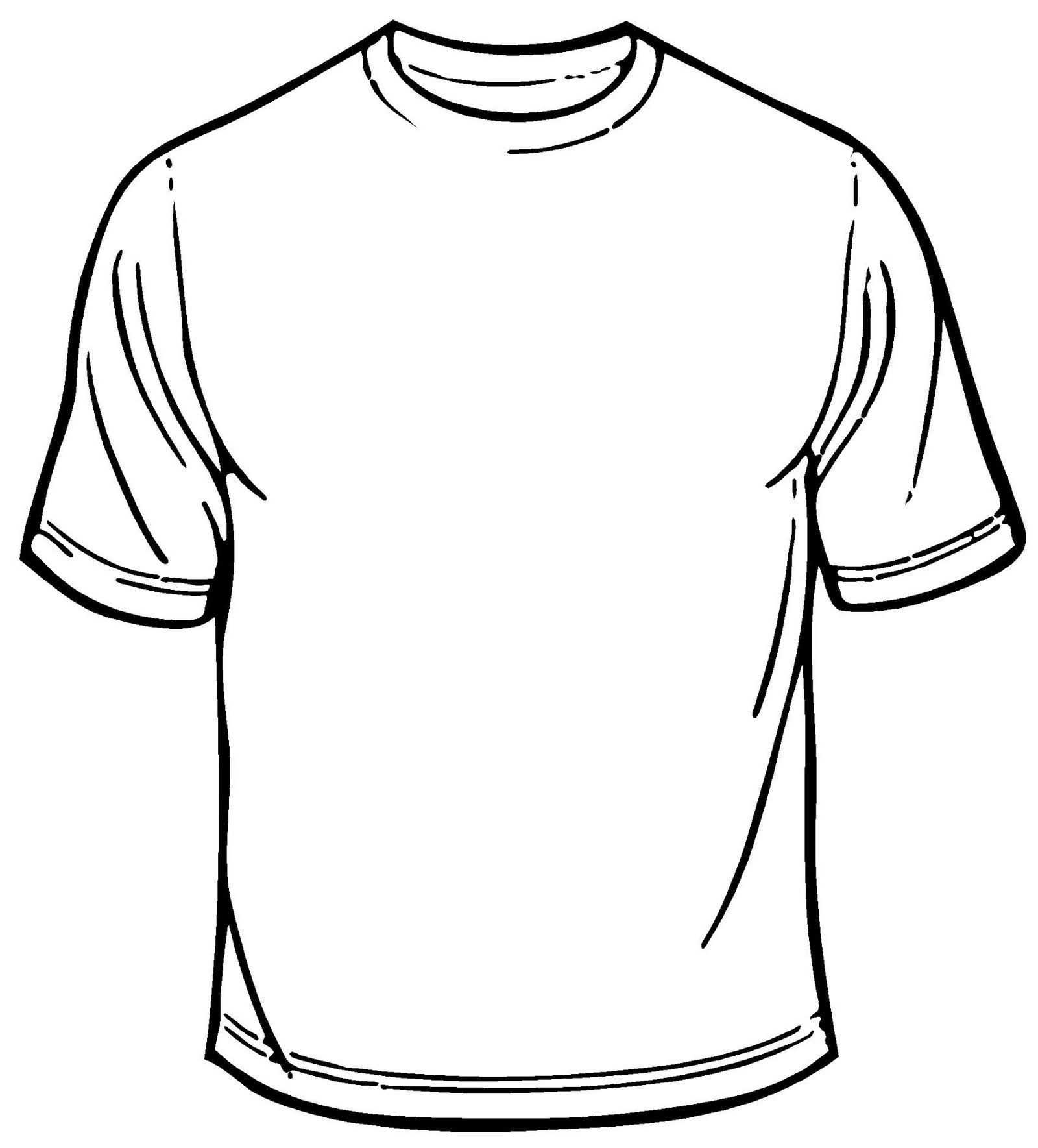 Blank T Shirt Coloring Sheet Printable | T Shirt Coloring Page For Blank Tshirt Template Printable