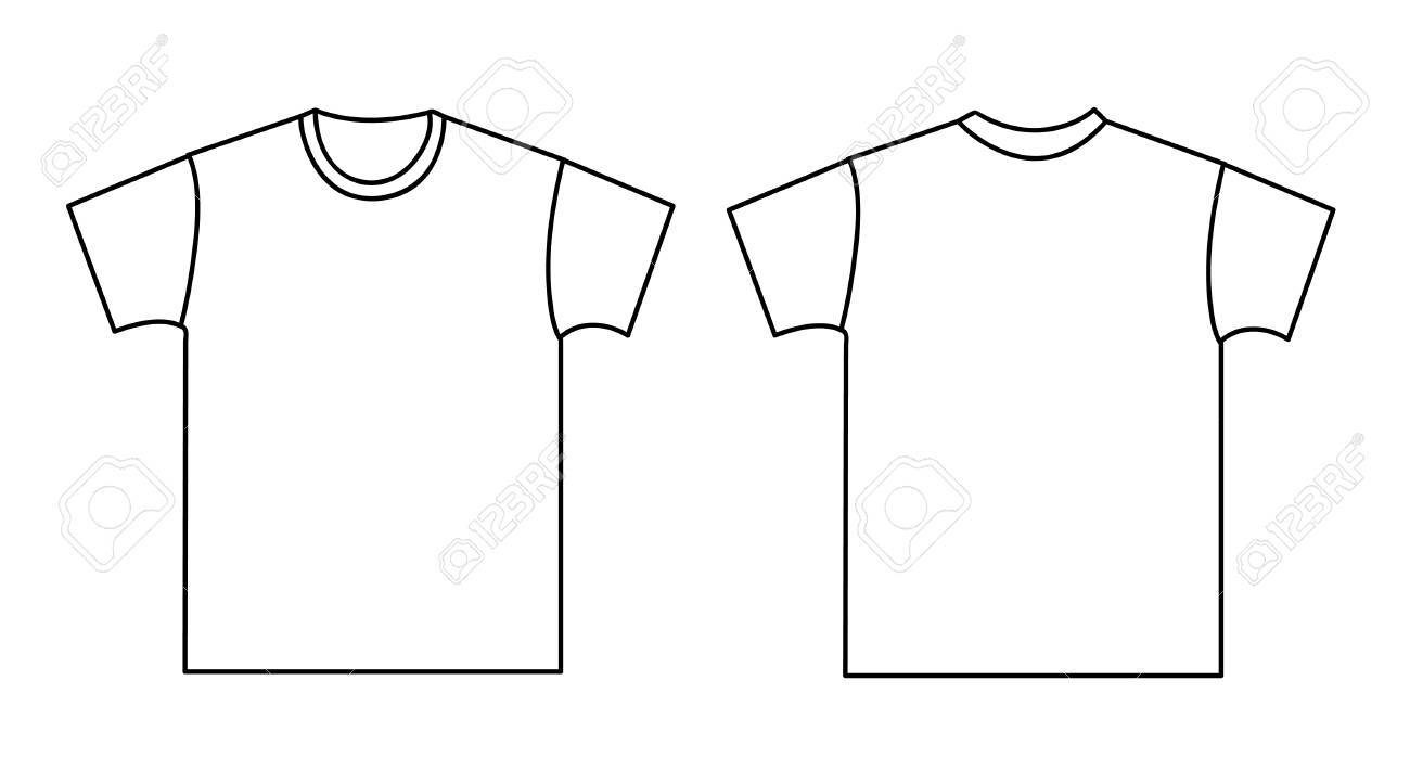Blank T Shirt Template. Front And Back Throughout Blank Tee Shirt Template