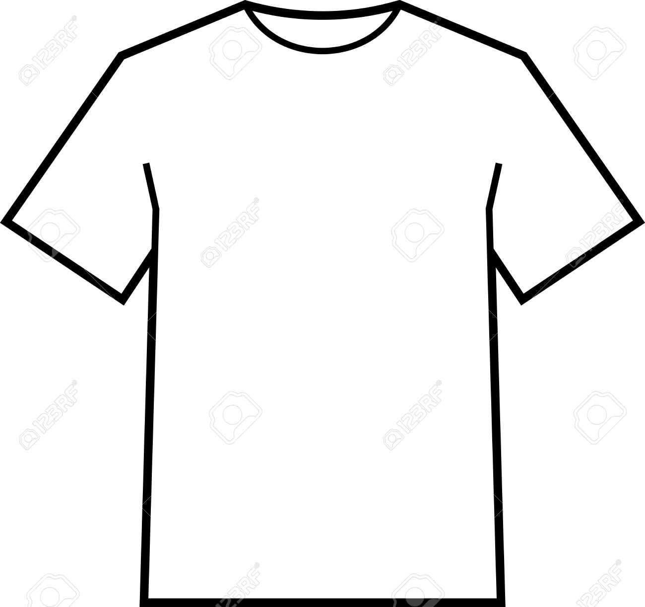 Blank T Shirt Template Vector Regarding Blank T Shirt Outline Template