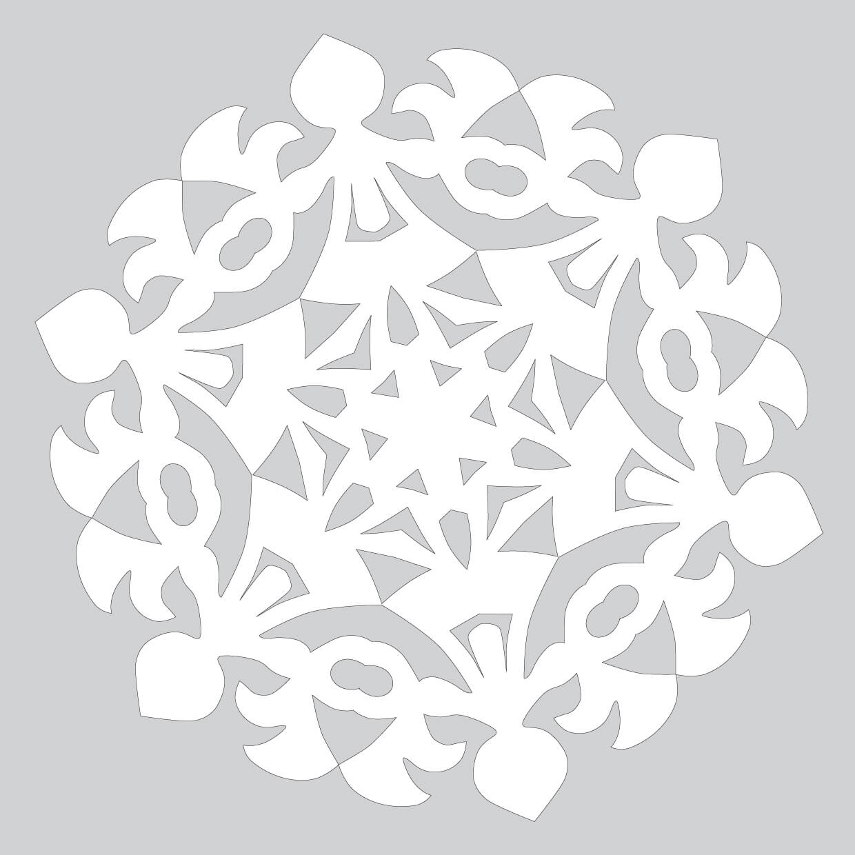 Blank Template To Draw A Pattern For Paper Snowflake | Free With Blank Snowflake Template