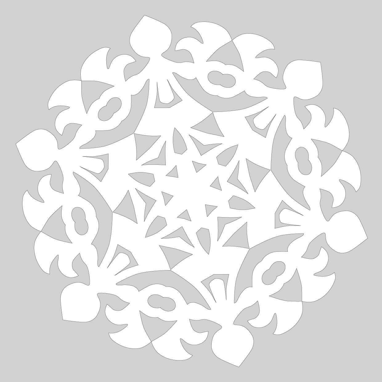 Blank Template To Draw A Pattern For Paper Snowflake | Free With Blank Snowflake Template