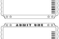 Blank Ticket … | Diy And Crafts | Ticket Template, Printable pertaining to Blank Admission Ticket Template