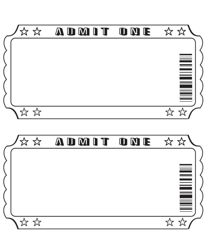 Blank Ticket … | Diy And Crafts | Ticket Template, Printable Pertaining To Blank Admission Ticket Template