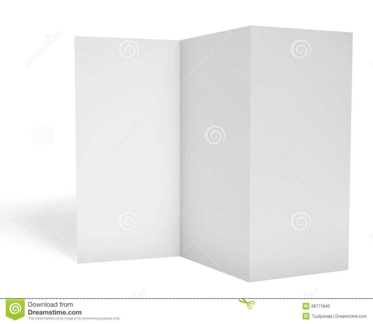 Blank Triple Leaflet Template Stock Illustration Throughout Travel Brochure Template Ks2