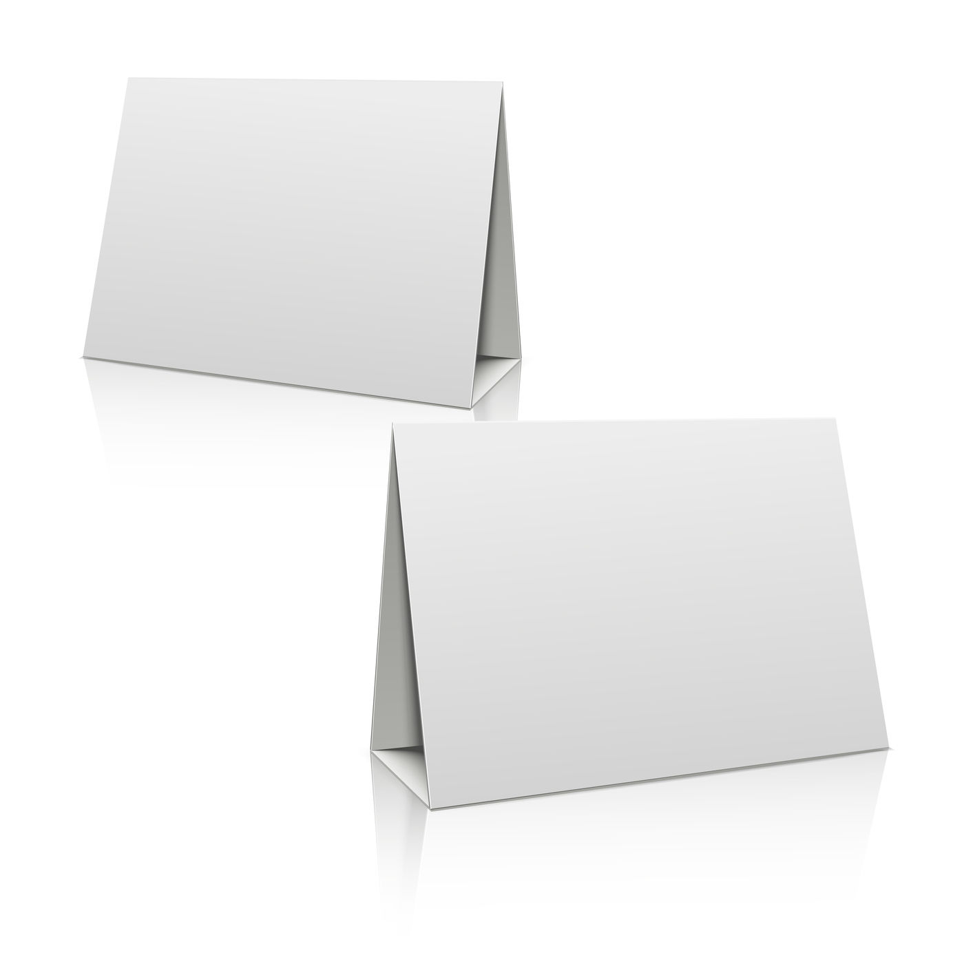 Blank White Paper Stand Table Holder Card. 3D Vector Design Regarding Card Stand Template