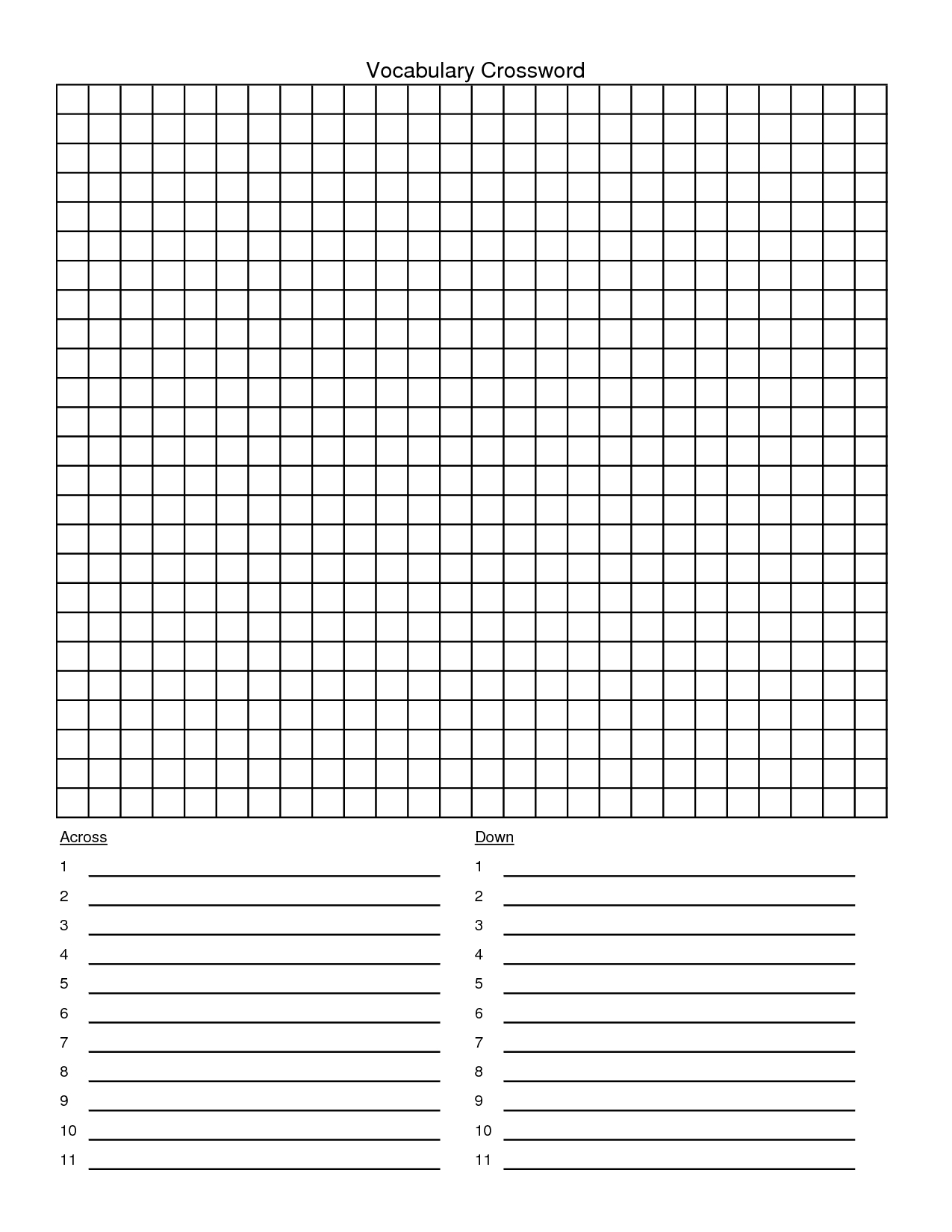 Blank+Crossword+Puzzle+Template | My Style | Templates In Blank Word Search Template Free