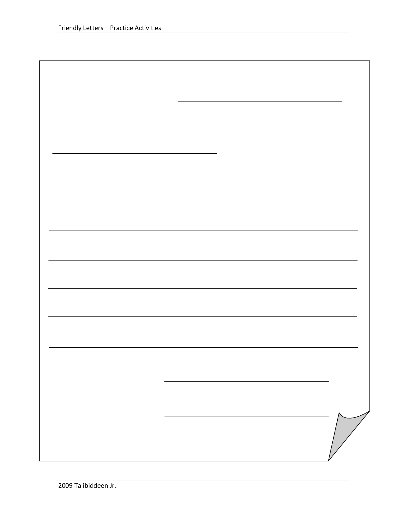 Blank+Letter+Format+Template | Michelle | Friendly Letter Within Blank Letter Writing Template For Kids