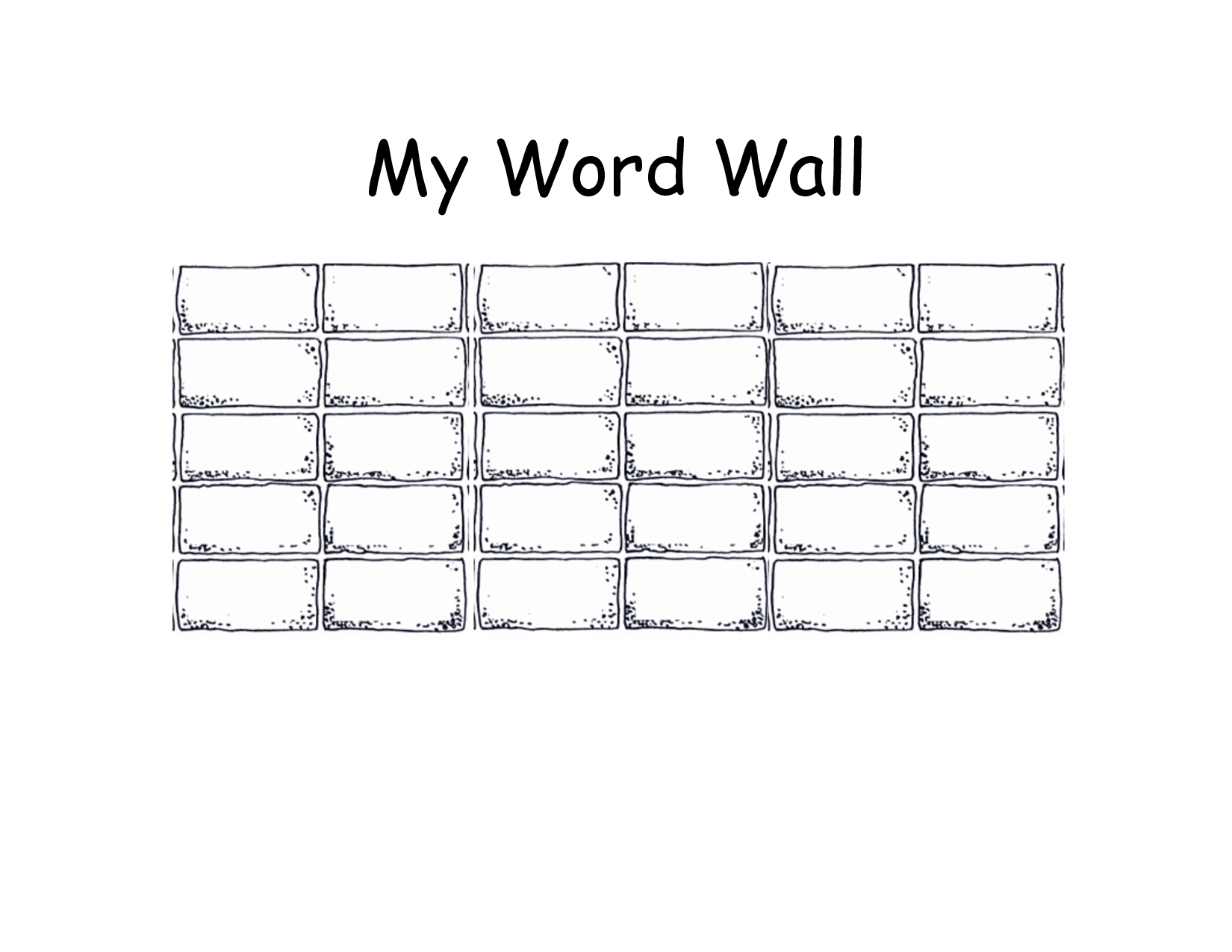 Blank+Printable+Word+Wall+Templates | Descriptive Words In Blank Word Wall Template Free