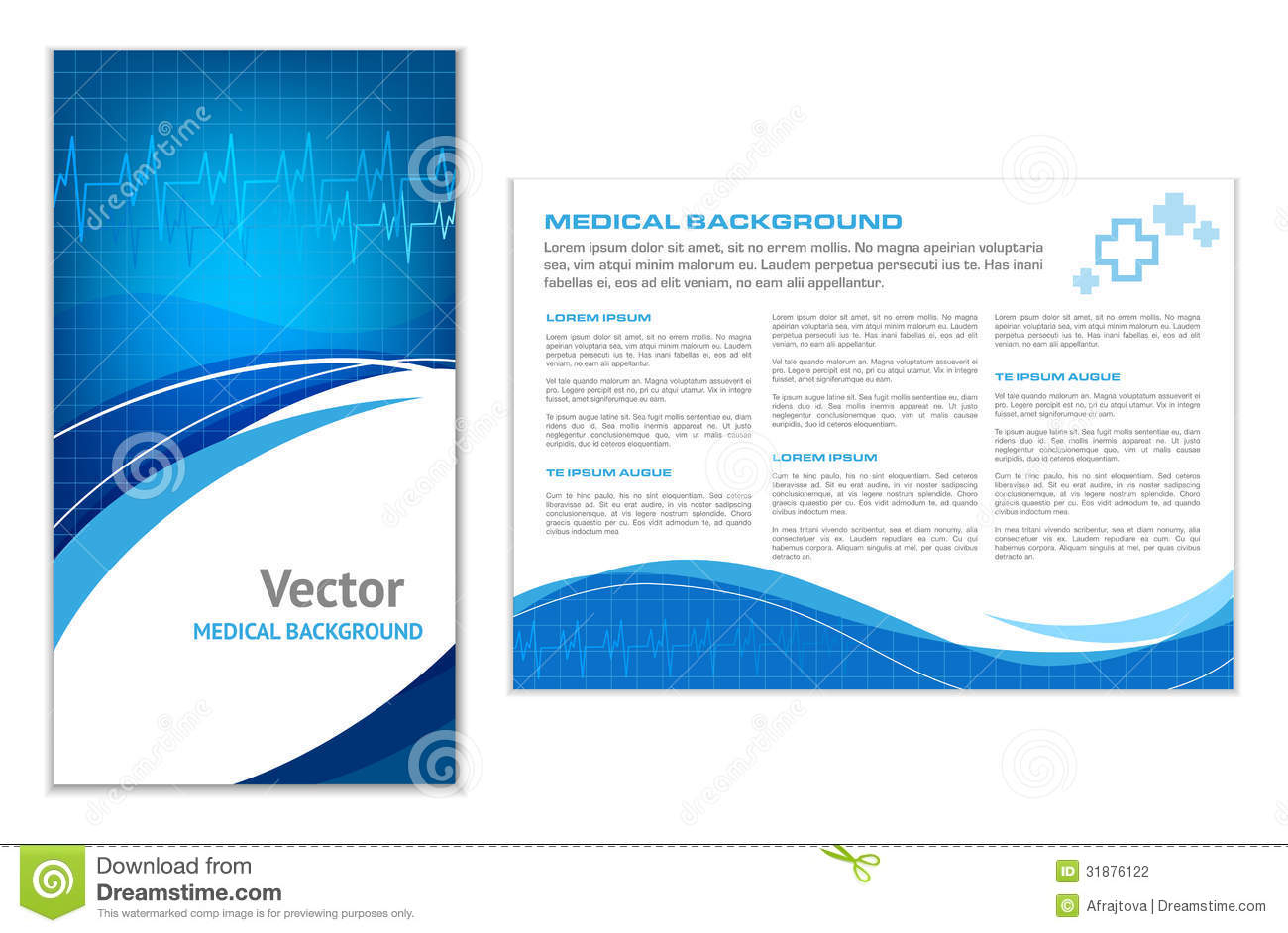 Blue Abstract Medical Background Stock Vector – Illustration Inside Healthcare Brochure Templates Free Download