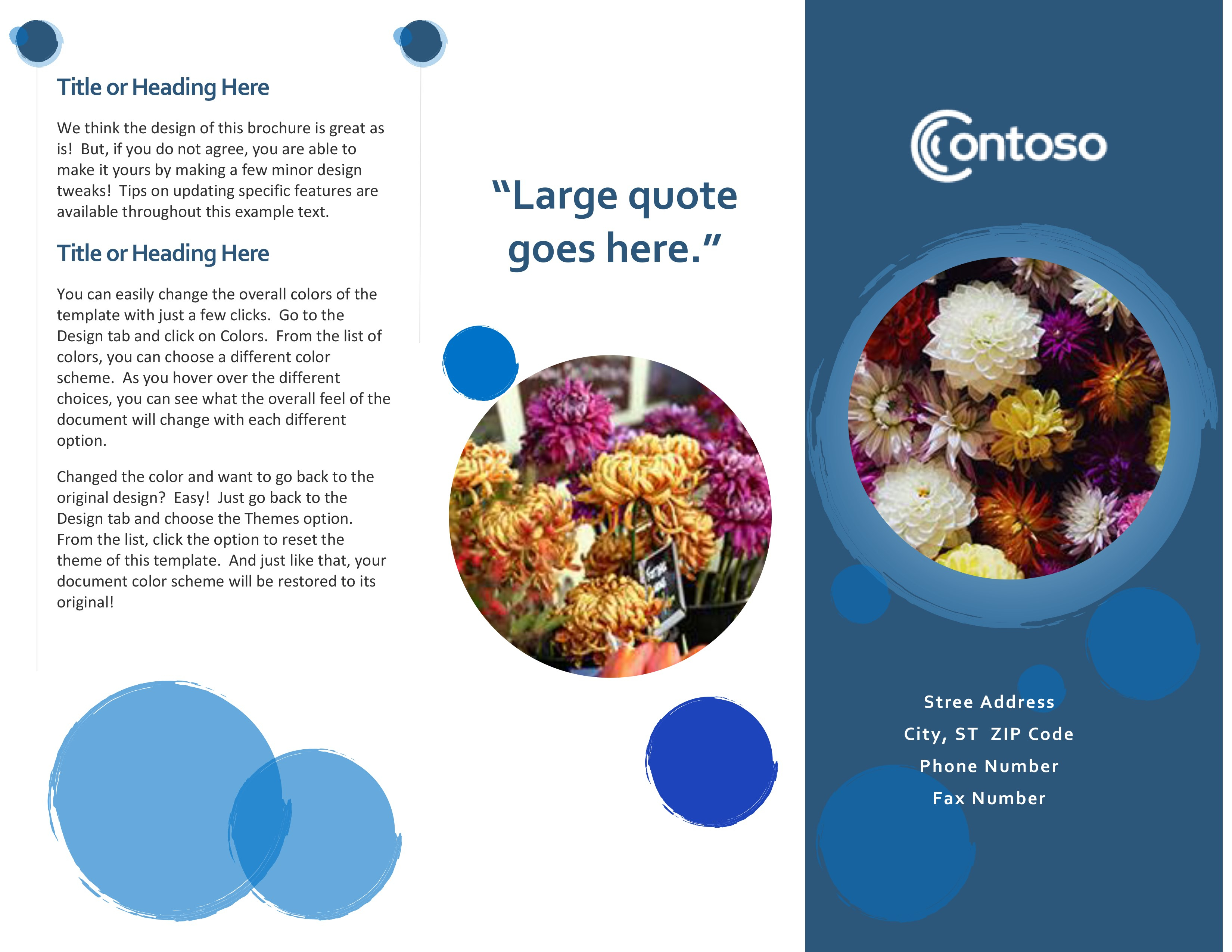 Blue Spheres Brochure Regarding Office Word Brochure Template