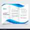 Blue Wavy Business Trifold Brochure Template Throughout Free Illustrator Brochure Templates Download