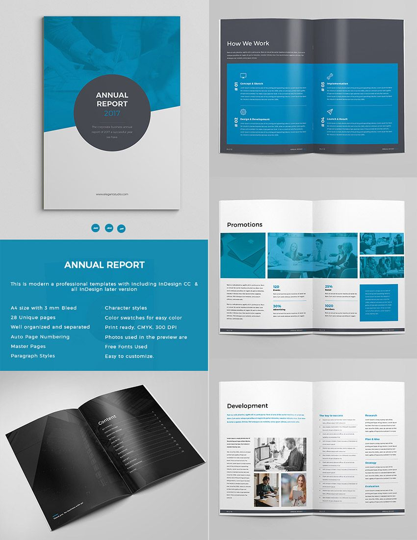 Bold Annual Report Template Indesign Design Set | Graphic Inside Free Indesign Report Templates
