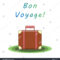 Bon Voyage Suitcase Traveling Template Card Stock Vector Intended For Bon Voyage Card Template