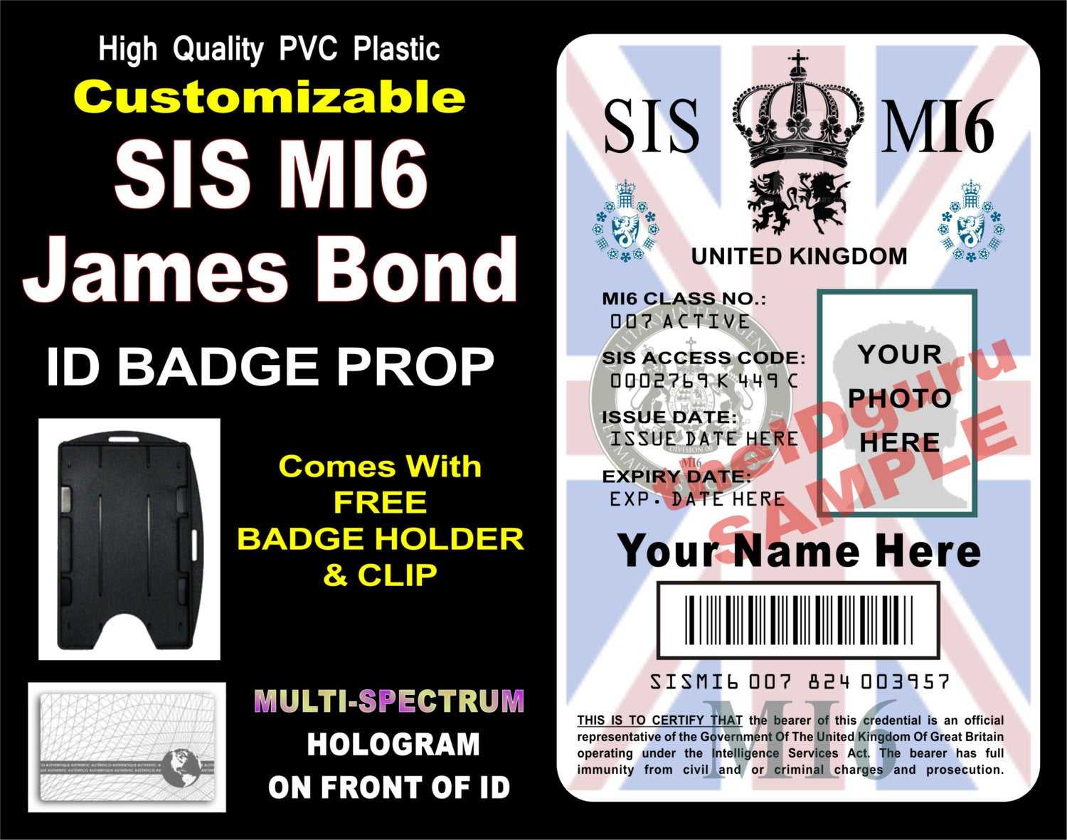 Bond Id Card Template – 28 Images – Carte Identification With Regard To Mi6 Id Card Template