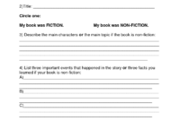 Book Report Template | Summer Book Report 4Th -6Th Grade inside Book Report Template 4Th Grade