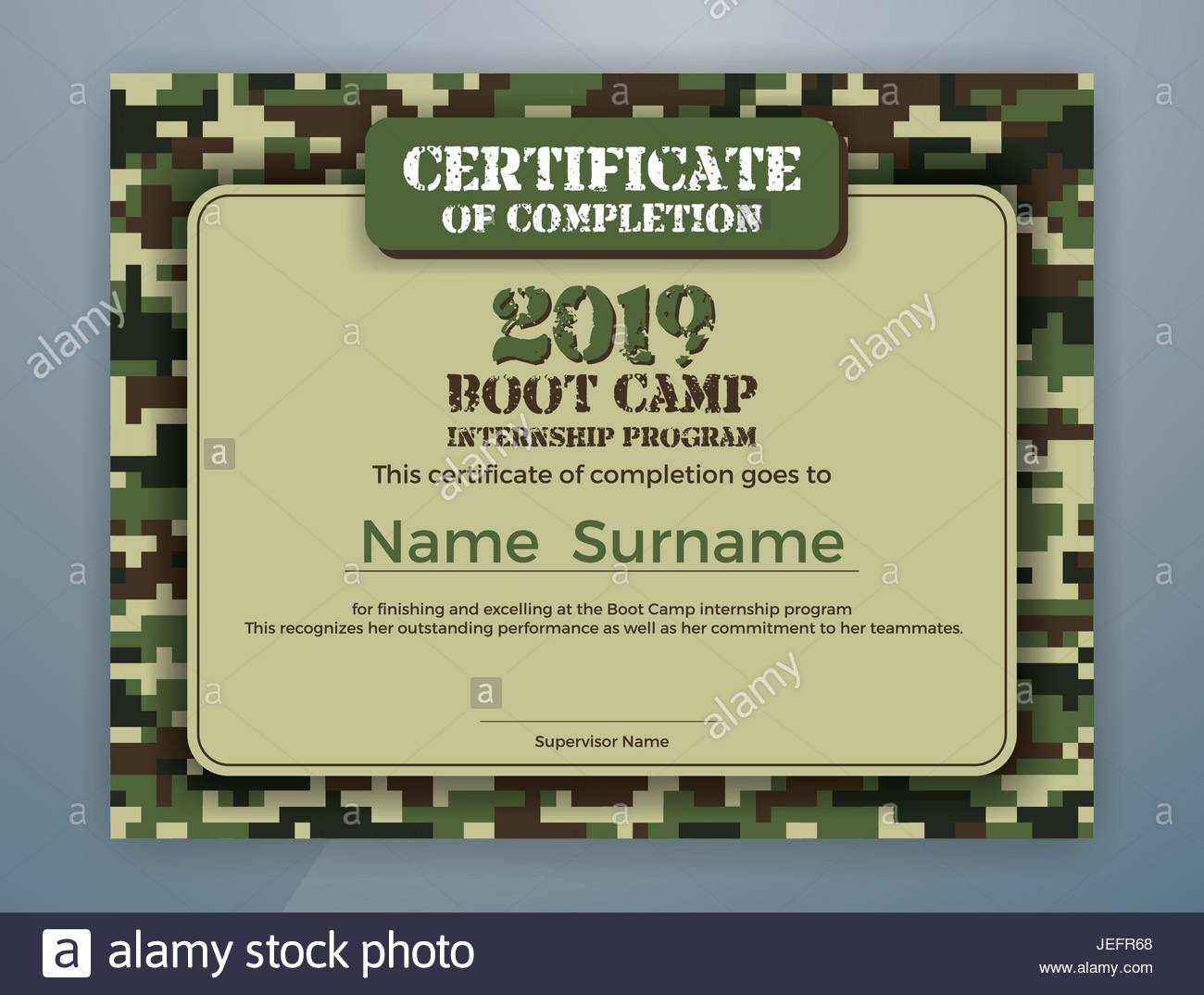 Boot Camp Internship Program Certificate Template Design Throughout Boot Camp Certificate Template