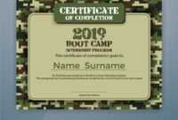 Boot Camp Internship Program Certificate Template with Boot Camp Certificate Template
