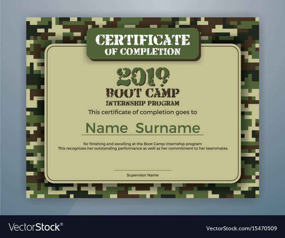 Boot Camp Internship Program Certificate Template With Boot Camp Certificate Template