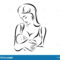 Breastfeeding Blank Sketch Template Stock Illustration With Blank Model Sketch Template