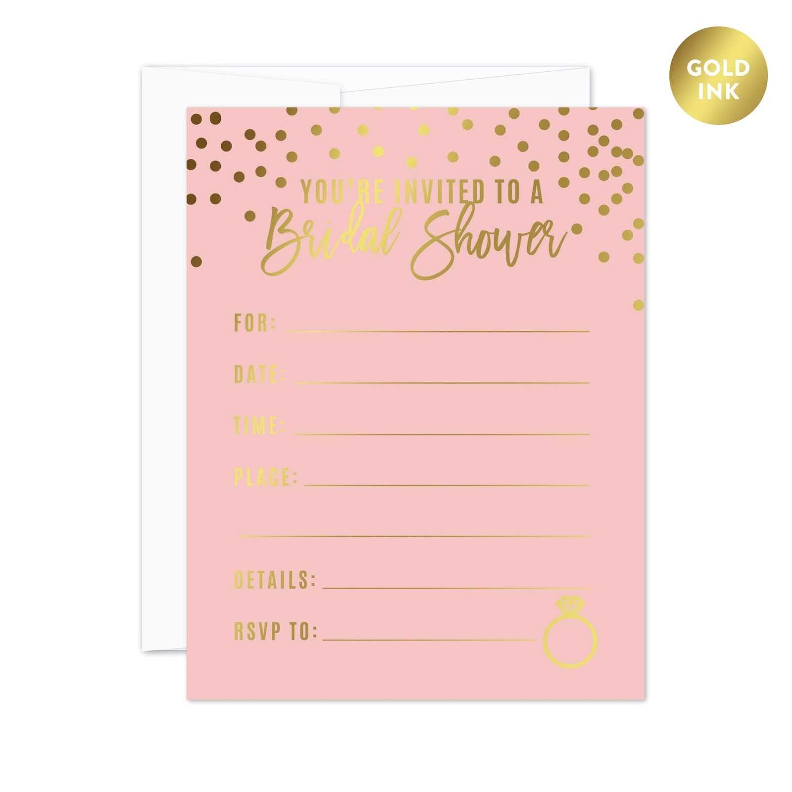 Bridal Shower Invitations: Blank Bridal Shower Invitations Pertaining To Blank Bridal Shower Invitations Templates