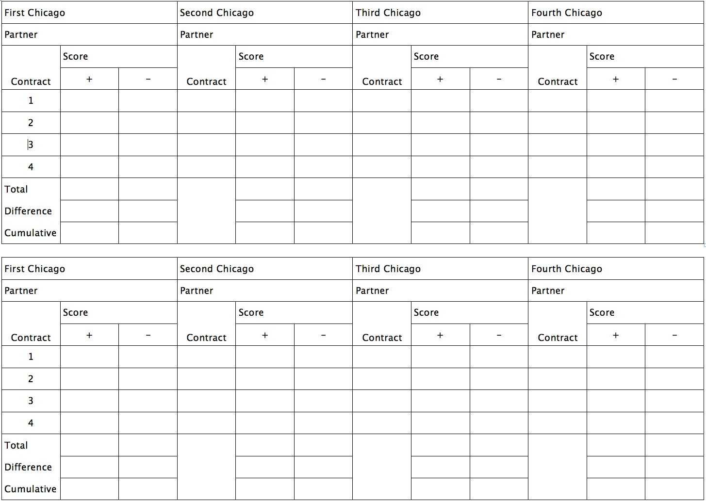 Bridge Score Cards – Byte Insight Regarding Bridge Score Card Template