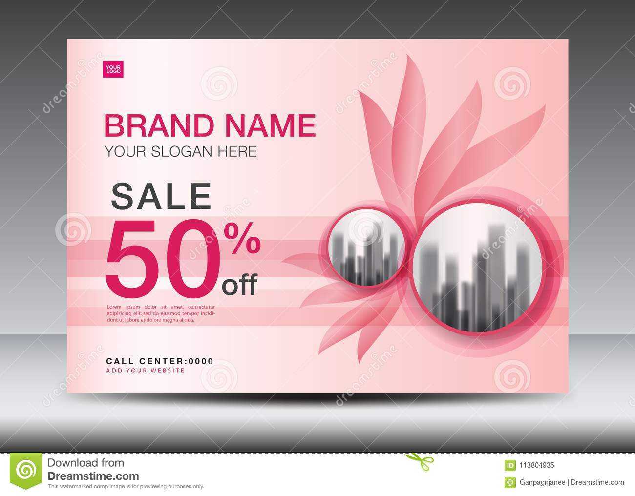 Brochure Flyer For Cosmetics, Banner Design Template Vector Inside Advertising Card Template