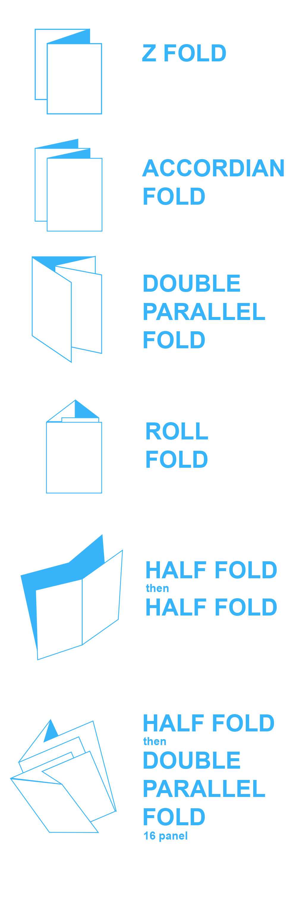 Brochure Folds & Free Templates – Mountain View Printing Inside Brochure Folding Templates