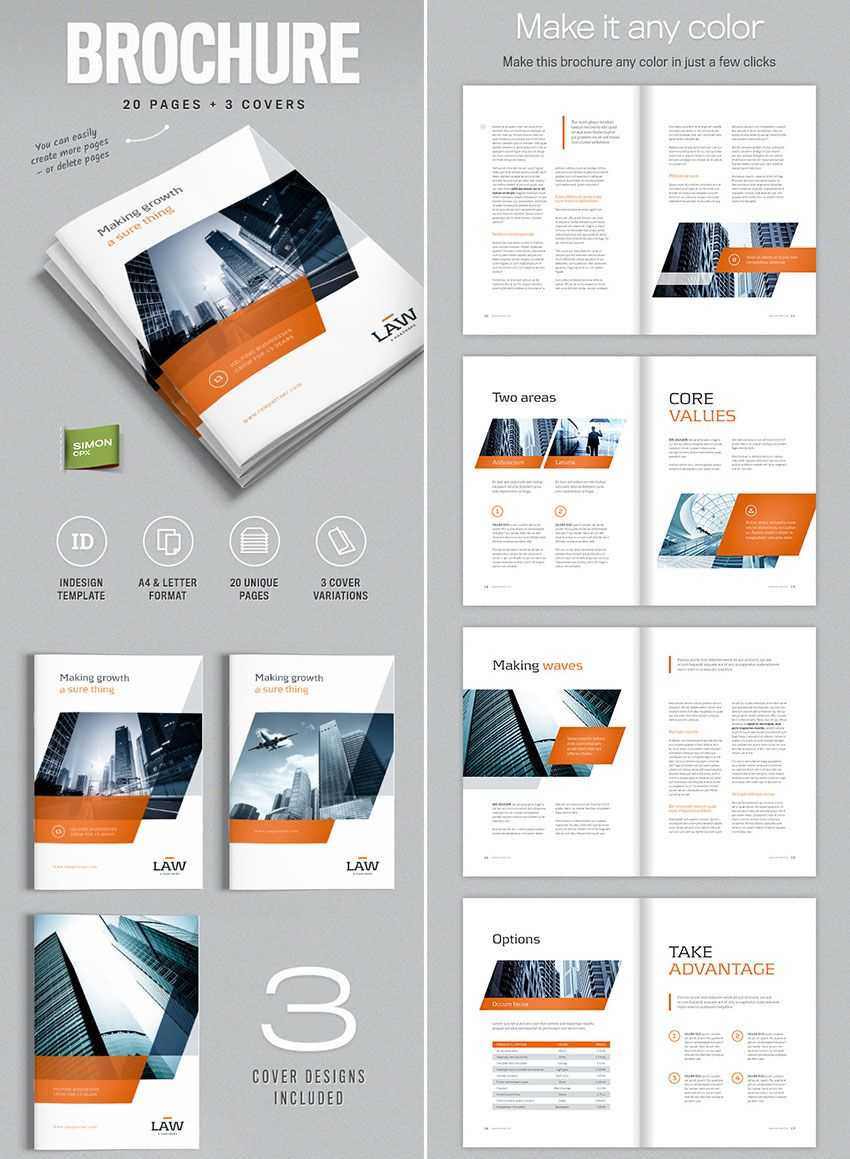 Brochure Template For Indesign - A4 And Letter | Amann For Brochure Template Indesign Free Download