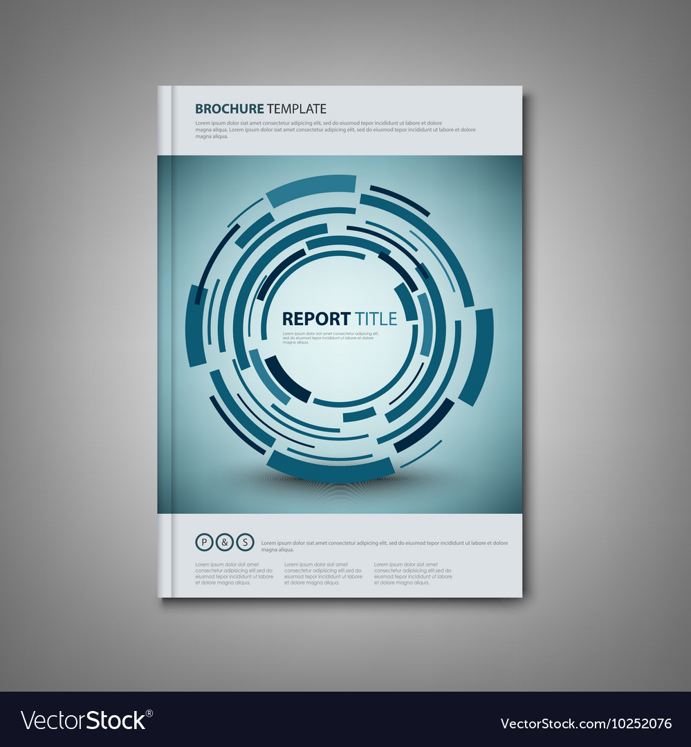 Brochures Book Or Flyer With Abstract Technical Intended For Technical Brochure Template